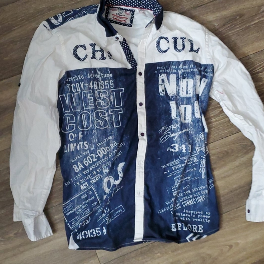 size 14 kids button down casual shirt
